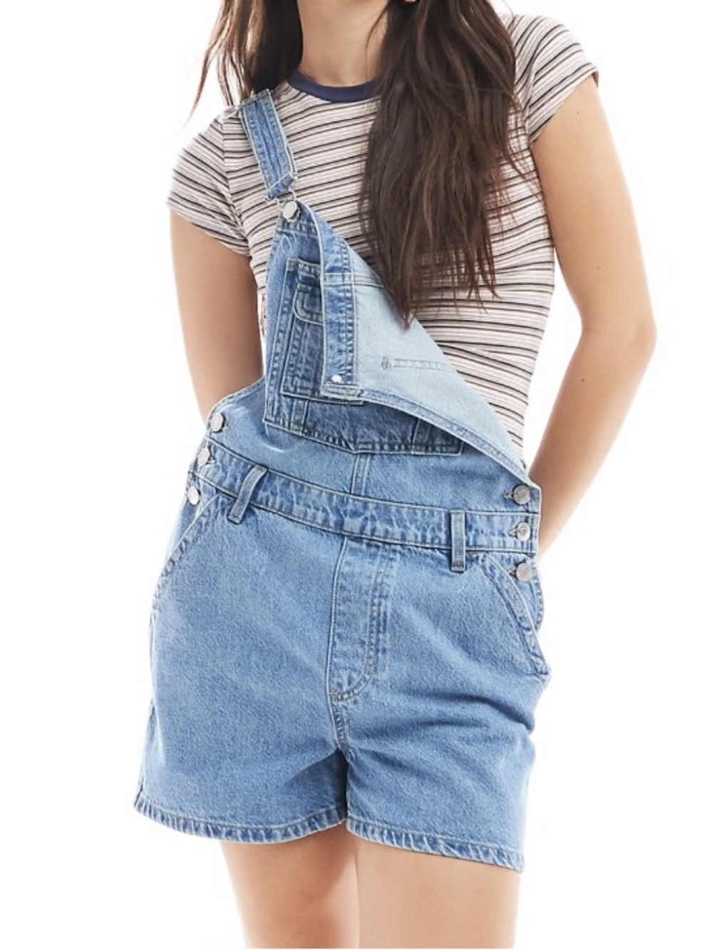 Cotton On Light Blue Denim Short Overalls 8